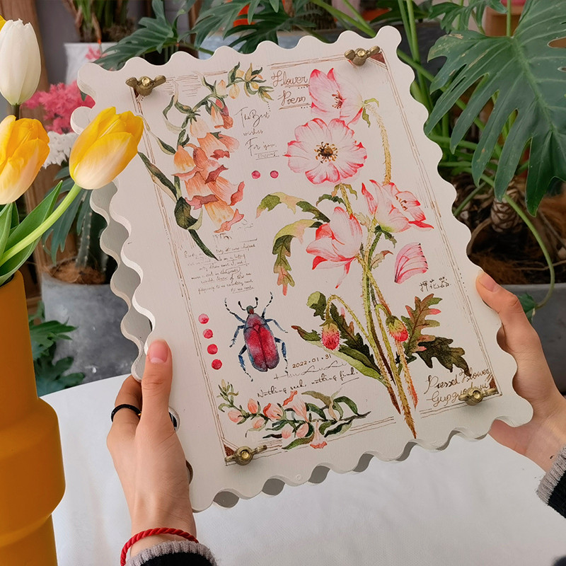 设计植物标本干花DIY押花器压花工具套装压花板客厅创意礼物