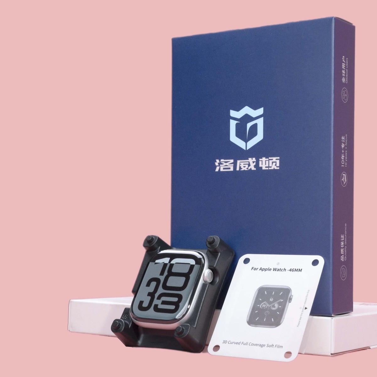 适用applewatchs10贴膜苹果s9手表屏幕保护膜s7/s8手表膜se2软膜