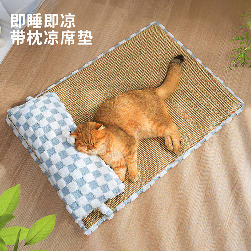宠物凉席垫子猫咪幼猫夏天睡垫狗狗夏季睡觉降温凉垫防潮狗窝垫子