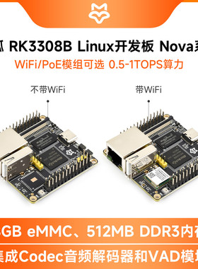 幸狐Luckfox Nova瑞芯微RK3308B开发板 内置Codec支持8通道麦克风