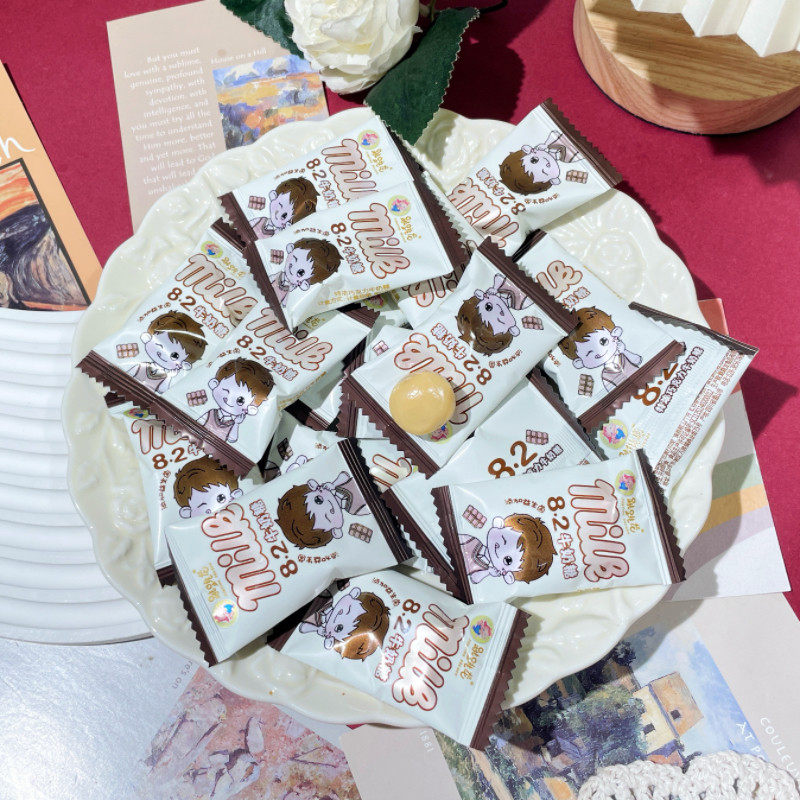 跳跳龙特浓巧克力牛奶糖结婚庆零食小众网红伴手礼添加益生菌散装