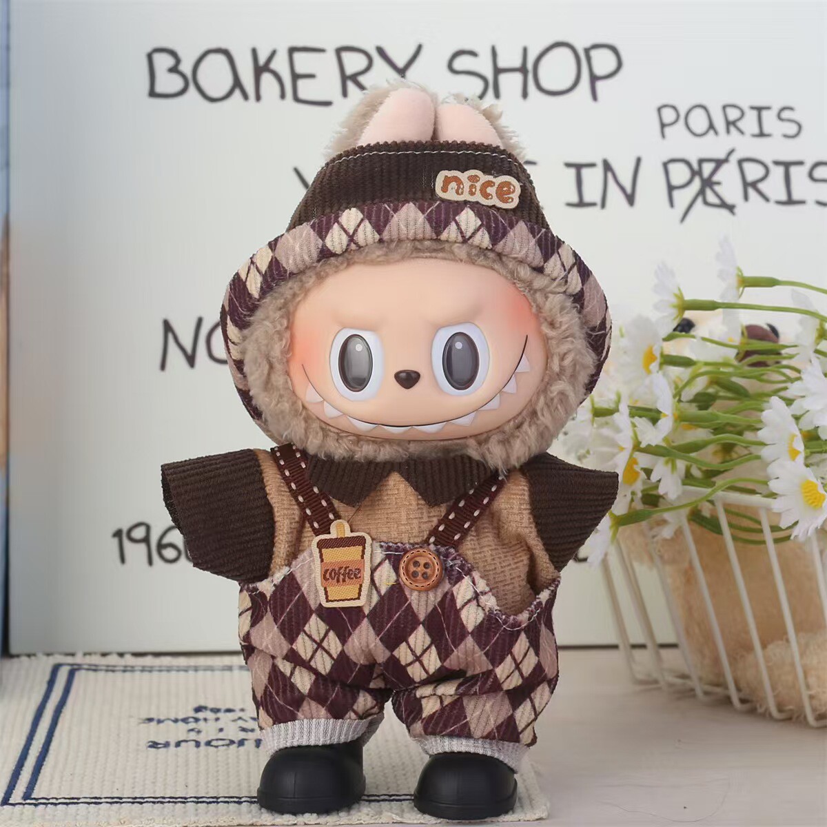 泡泡玛特拉布布娃衣labubu派对娃衣17cmLabubu毛绒公仔衣服搪胶