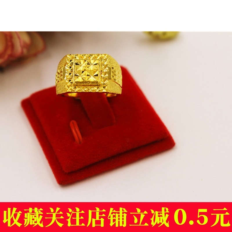 新品越南沙金霸气镀金色龙头铜黄金色貔貅不掉色925首饰泰国戒指