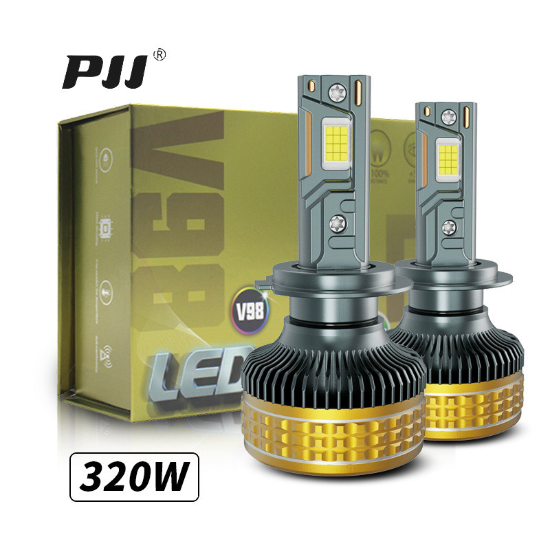 三铜管320W大功率汽车led大灯前照灯跨境热销H1H79006车头灯灯泡