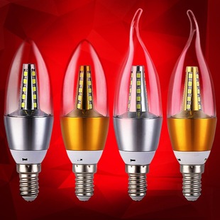 蜡烛灯泡E14小螺口5W7W9W12W尖泡拉尾E27高亮节能光源批发 led新款