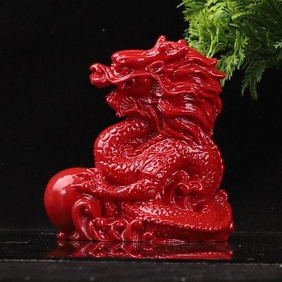 朱砂龙招财镇宅风桌面墓坟地开摆件青龙过12生肖龙光护主水冲厂家