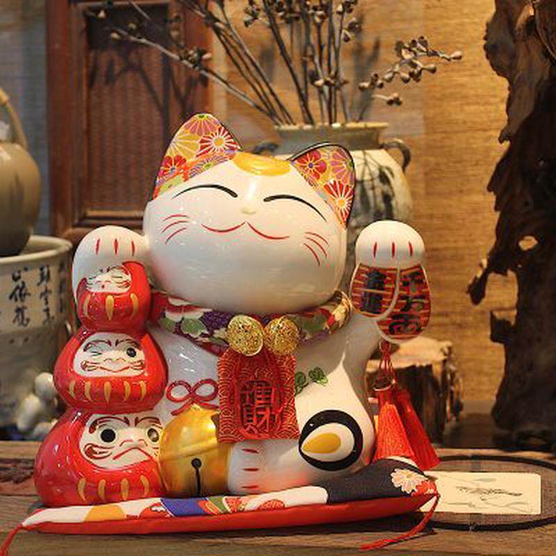 大摆件 客厅前台店铺开业礼品 日式家居装饰陶瓷存钱罐
