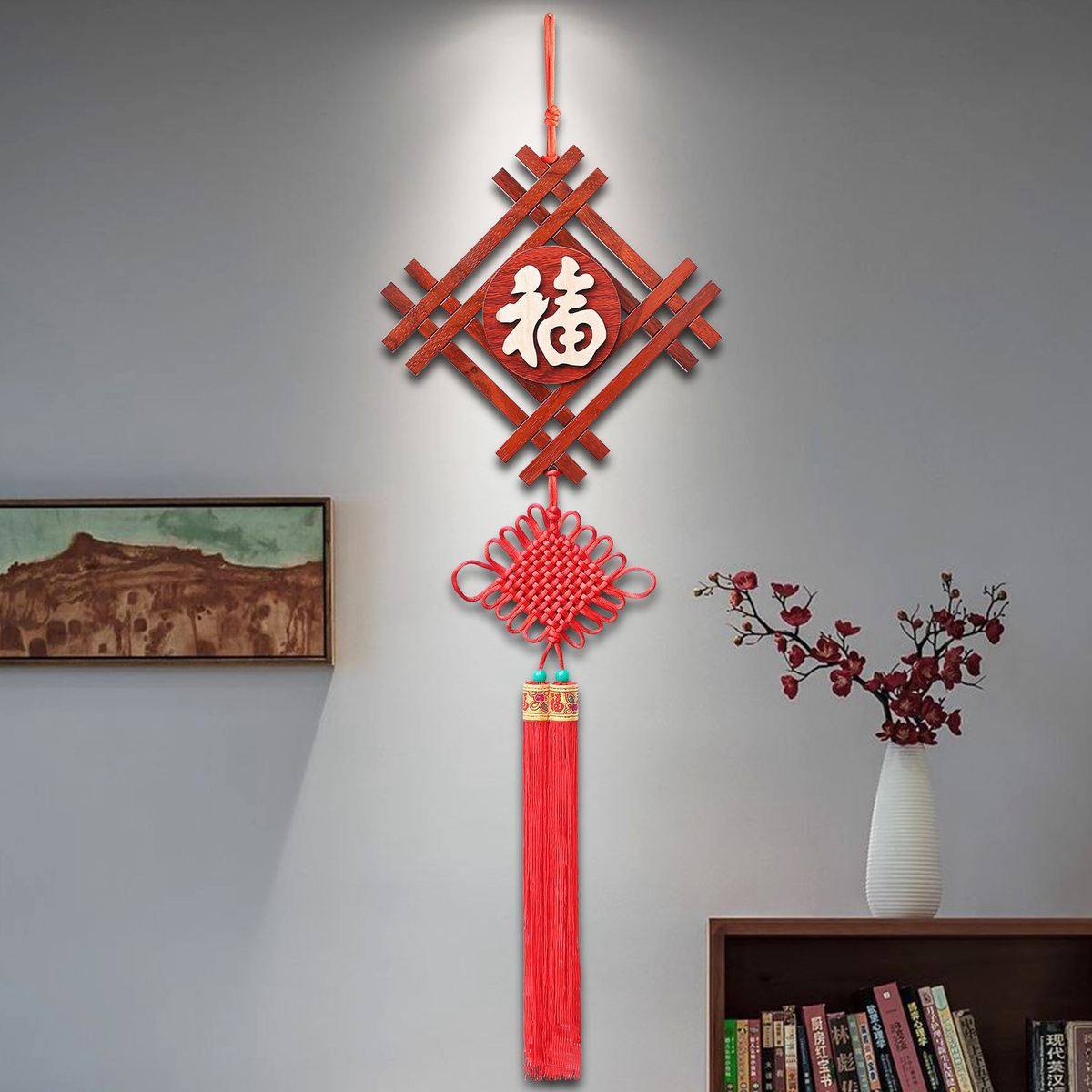 入户门客厅墙面装饰墙饰中国结背景墙挂饰墙上装饰品挂件中式玄关,家居饰品,壁饰,淘宝优惠券,粉丝福利购,淘宝优惠卷