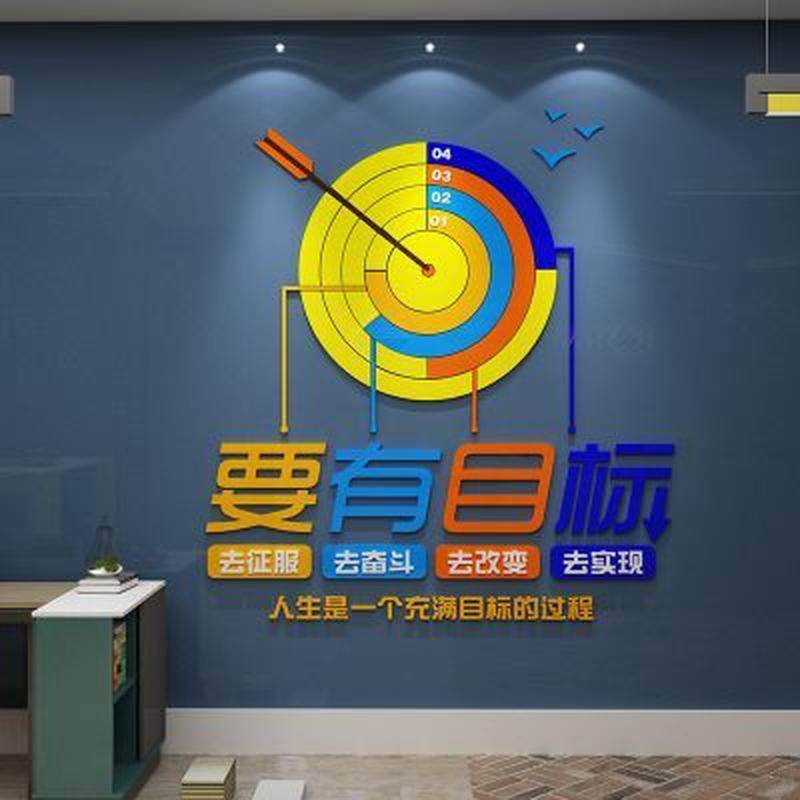 办公室装饰目标企业团队文化墙面销售激励志标语公司背景贴纸,家居饰品,软装墙贴,淘宝优惠券,粉丝福利购,淘宝优惠卷