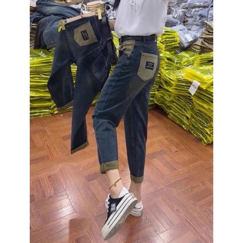 欧版女春秋胖mm大码弹力宽松阔腿老爹裤九分裤,女装/女士精品,大码裤装,淘宝优惠券,粉丝福利购,淘宝优惠卷