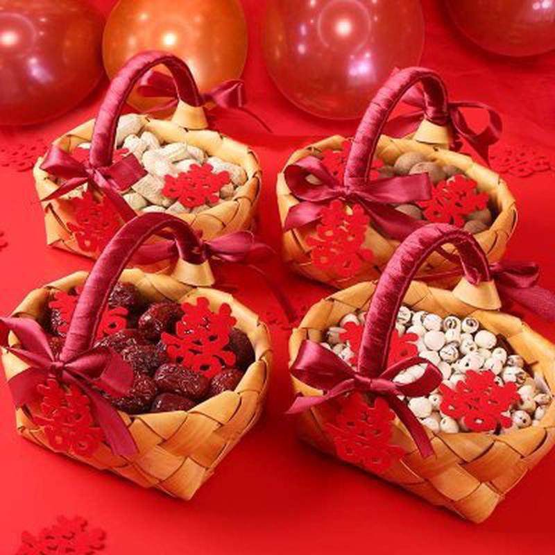 结婚庆用品婚房装饰布置早生贵子篮子压床摆件收纳提篮草编小篮子,节庆用品/礼品,创意礼盒/礼品套组,淘宝优惠券,粉丝福利购,淘宝优惠卷