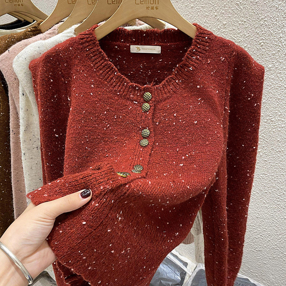 2024秋冬法式开衫女加厚设计感小众圆领毛衣,女装/女士精品,时尚防晒服,淘宝优惠券,粉丝福利购,淘宝优惠卷