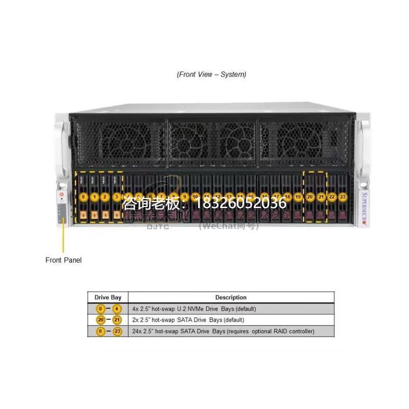 拍前询价超微 AS-4125GS-TNRT TNRT1服务器 AMD 双路9004系列GPU