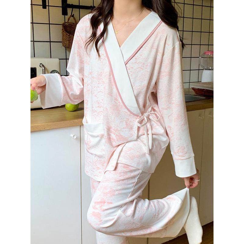 水墨画哺乳孕妇睡衣秋冬款十月份月子服产后纯棉怀孕期居服出院,孕妇装/孕产妇用品/营养,家居服套装,淘宝优惠券,粉丝福利购,淘宝优惠卷