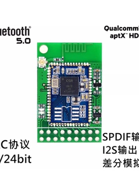 高通发烧蓝牙接收HIFI5.0数字界面CSR8675光纤aptx-hd同轴 LDAC