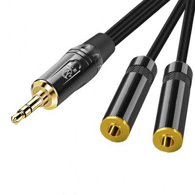 高档分一进二出响公一分二转情侣1母一二音频线母3.5耳机双3.52音