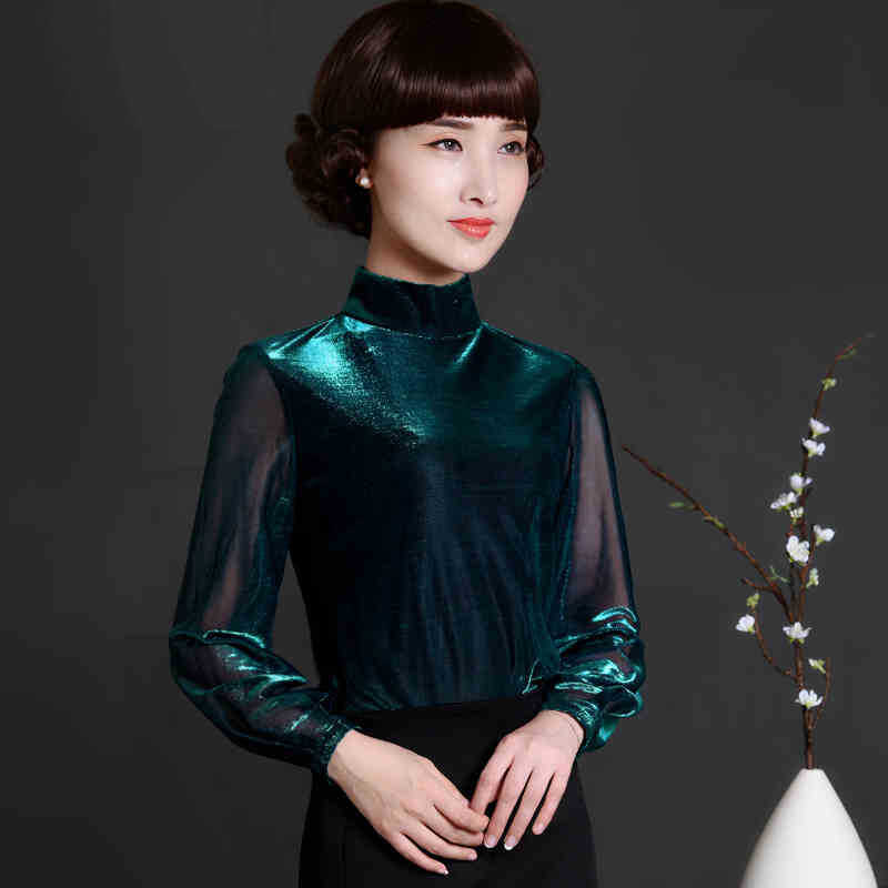 亮丝打底衫女2024春季新款时尚显瘦长袖优雅宽松百搭