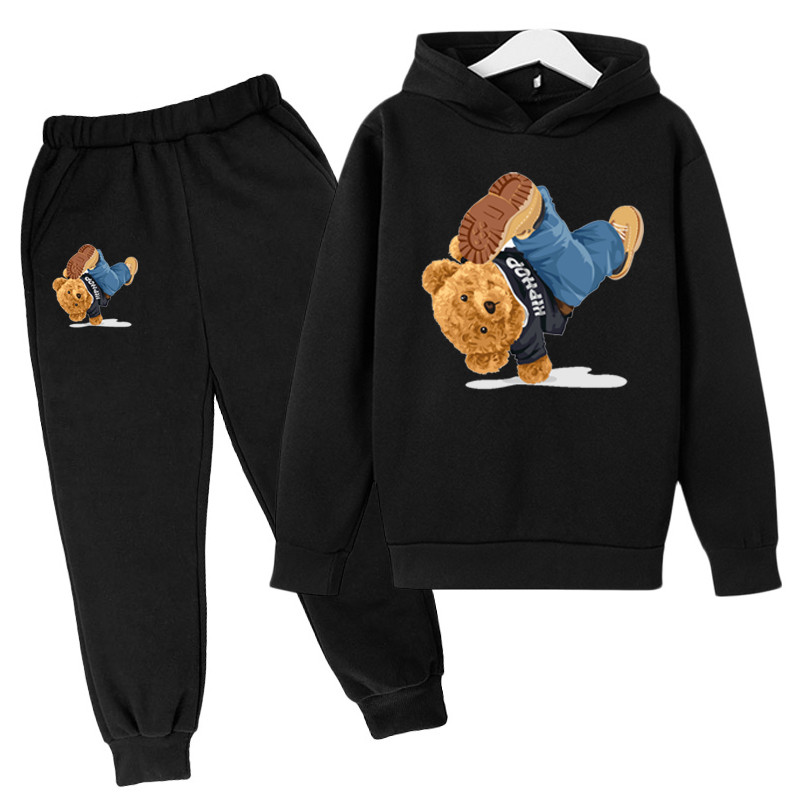 Kids Hoodie Set Cotton Top Pants 2pcs Sets Spring/Autumn Chi
