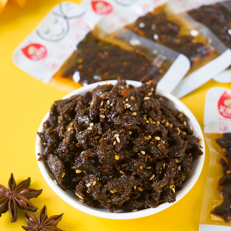 笑辣辣迷你牛肉味香辣辣条有嚼劲童年味道小包装开袋即食小零食