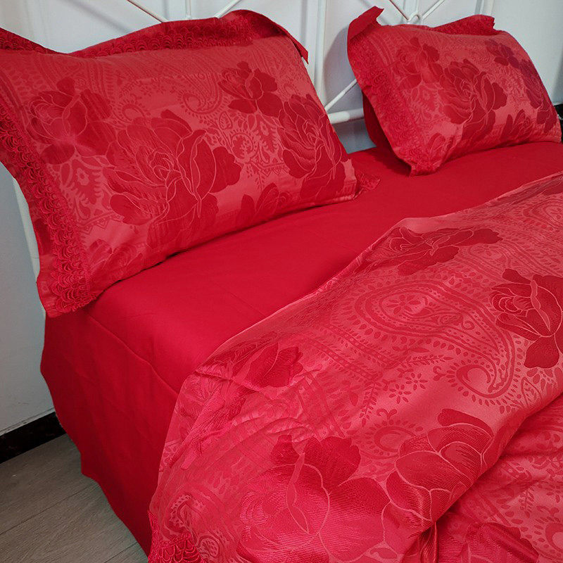 婚庆床品套件特卖 正红色四件套 六件套纯棉印花床单式结婚套件,床上用品,床品套件/四件套/多件套,淘宝优惠券,粉丝福利购,淘宝优惠卷