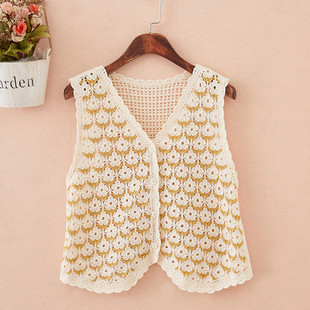 马甲女款夏季女式镂空外搭短款无袖薄坎肩百搭外穿小