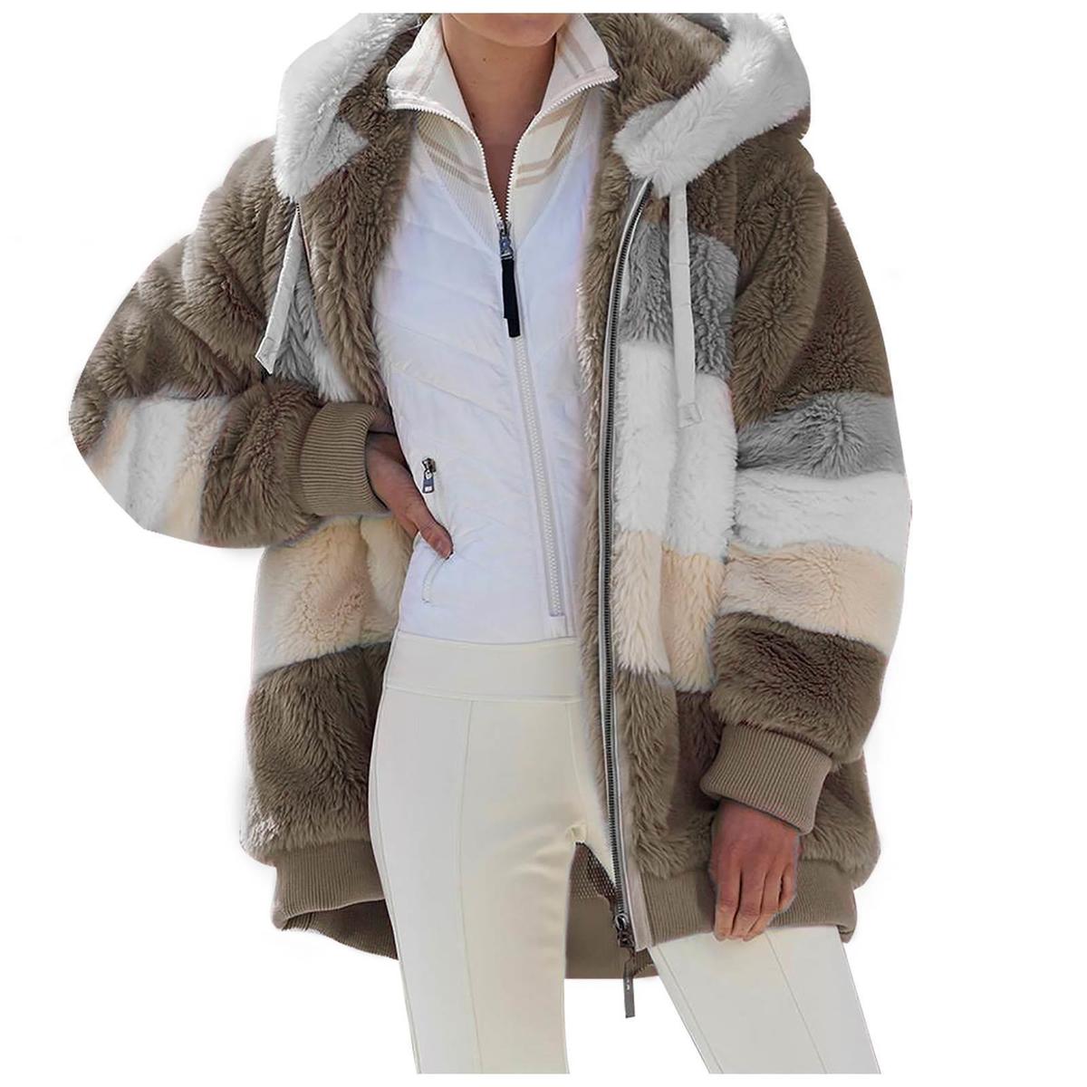 2022Winter women loose multicolor jacket S-5XL Big size coat
