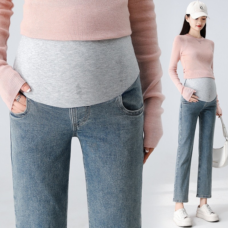 孕妇打底裤夏春秋托腹烟管裤外穿直筒九分裤小个子秋