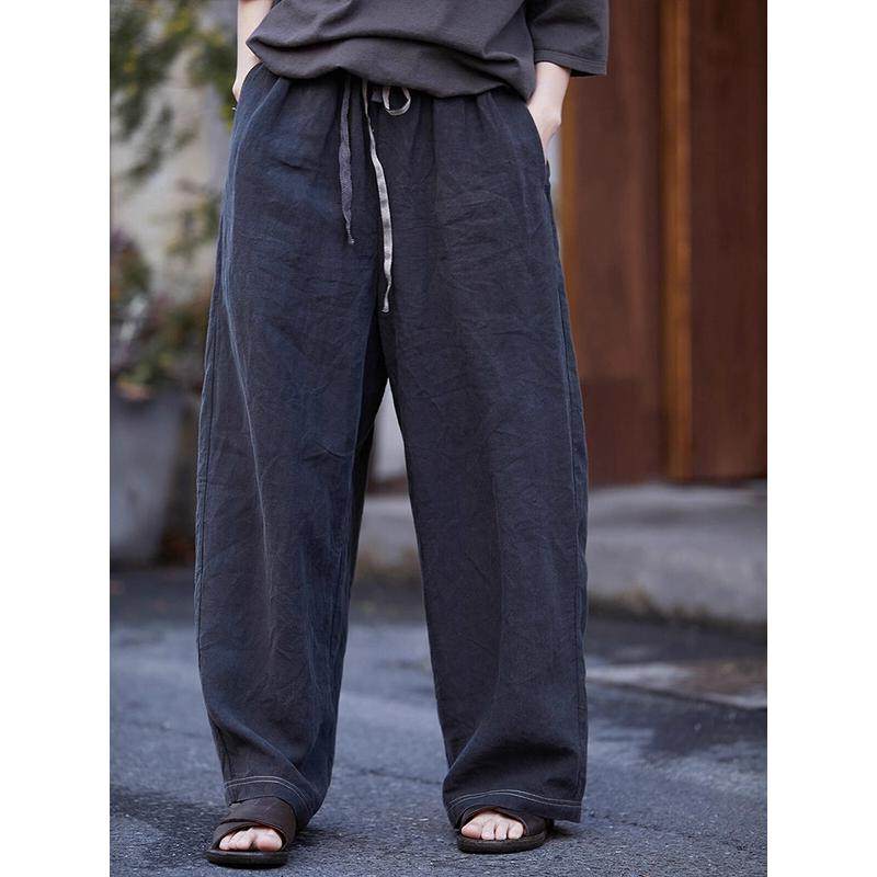 高级感汉麻碧纹染宽松阔腿流浪2024新款爆款小个子裤,女装/女士精品,大码裤装,淘宝优惠券,粉丝福利购,淘宝优惠卷