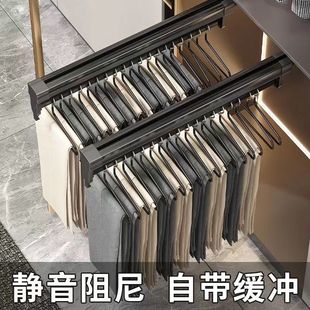 架衣柜内置顶装 伸缩滑轨收纳家用挂裤 抽拉裤 抽拉式 一件代发 子 包邮