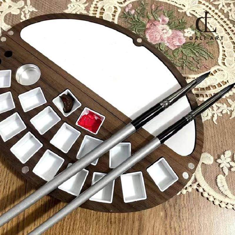 固体颜料24色分装盒分装加厚盒变不2毫升  型水彩黑胡桃 黑胡桃盒,文具电教/文化用品/商务用品,调色盒,淘宝优惠券,粉丝福利购,淘宝优惠卷