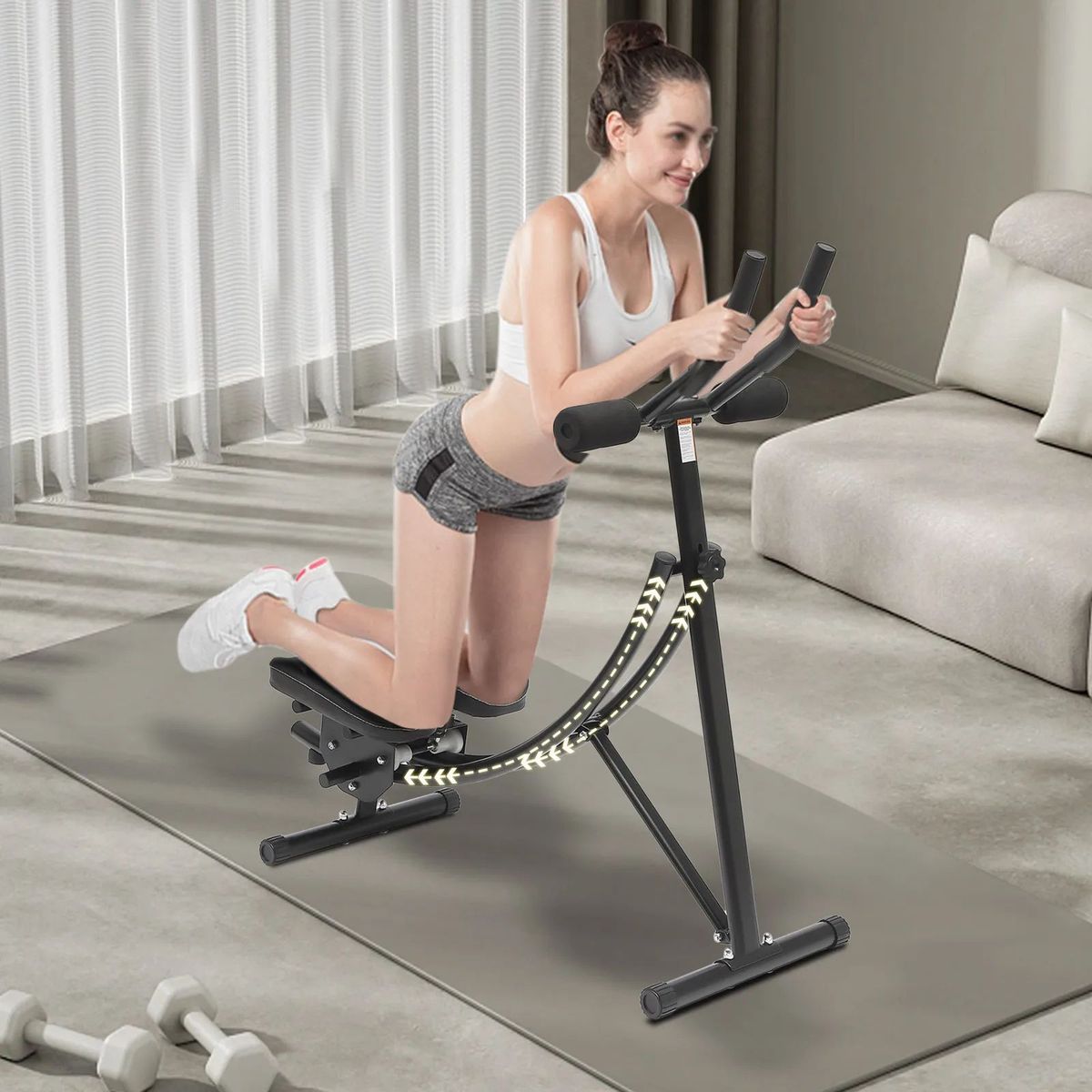 Ab Machine Coaster Abdominal Crunch Trainer fit Home Gym Cor