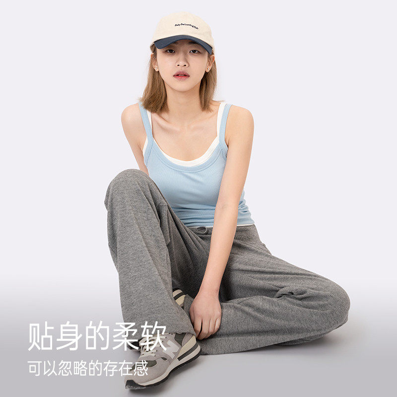 靴下物黑白色打底女内搭春夏薄款一体式带胸垫