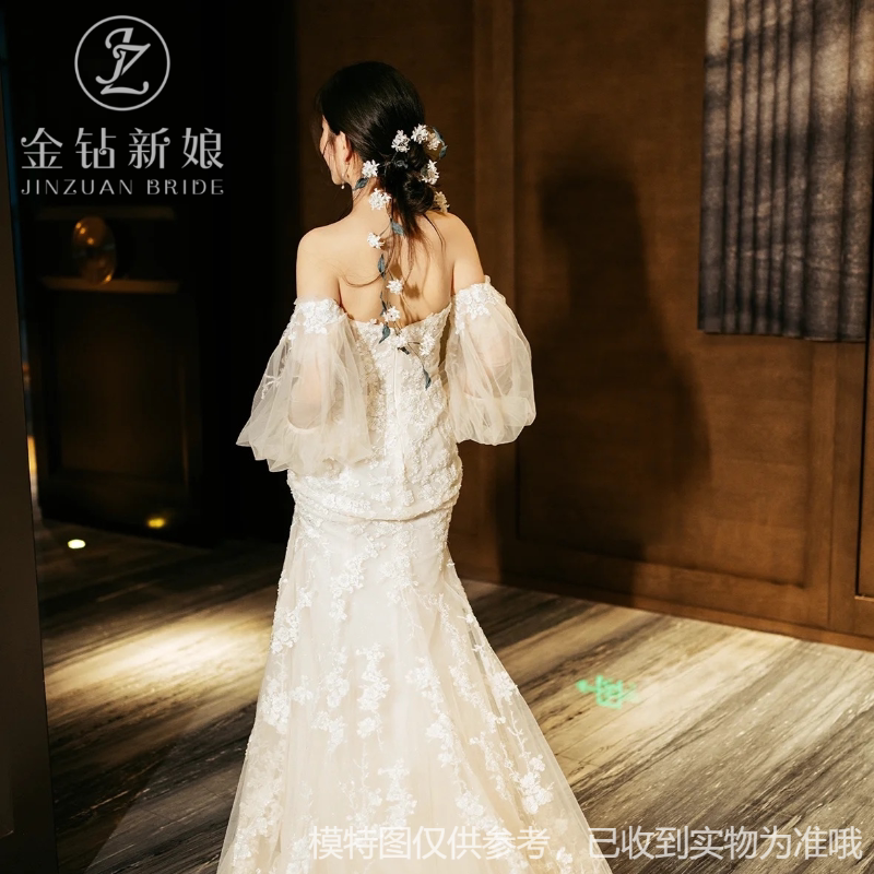 新娘头花头饰高级感发饰超仙森系结婚配饰品发饰造型头饰2025新款