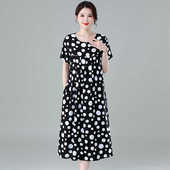 中老年大码 遮肚子妈妈装 中长款 夏季 宽松棉绸奶奶装
