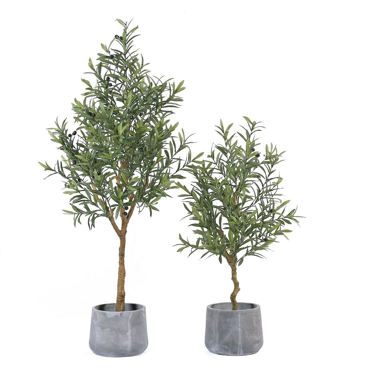 仿真绿植办公桌摆饰绿色清新简约盆栽单杆小叶无异味塑料过胶假树