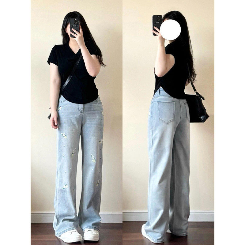 300斤大码胖mm韩版绣花烫钻女夏季宽松显瘦阔腿裤,女装/女士精品,大码裤装,淘宝优惠券,粉丝福利购,淘宝优惠卷