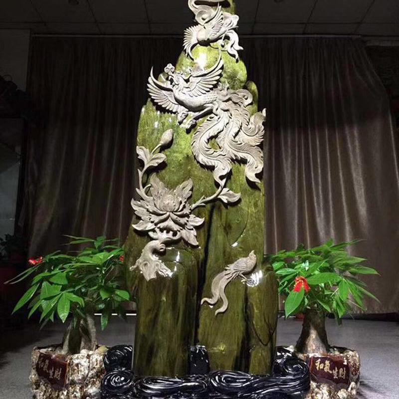 金丝楠木雕小叶桢楠百鸟朝凤摆件乌木动物工艺品人物阴沉木根雕