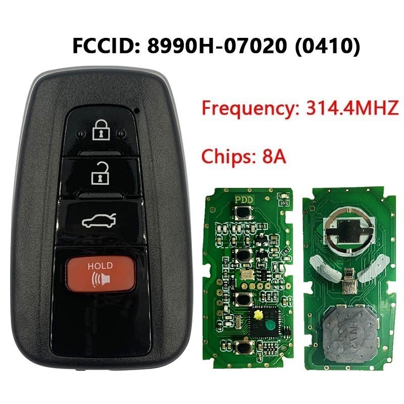 适用于丰田4键智能钥匙314.4MHZ HYQ14FBE 8990H-07020 (0410)8A