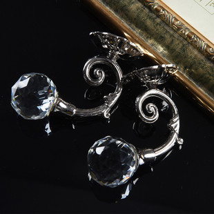 新品 水晶锌合金窗帘墙钩窗帘挂钩壁钩绑带钩配件辅料 宝泽 欧式