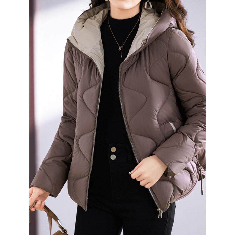 小个子连帽面包服棉服女士冬季宽松休闲百搭加厚保暖短款棉袄