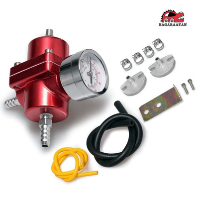 汽车改装燃油调压阀四方增压器0-140PSI可调喷油压调节器套件FPR