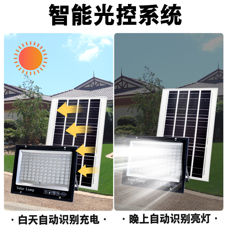 太阳能户外灯新农村庭院灯超亮大功率星耀款智能光控家用泛投光灯