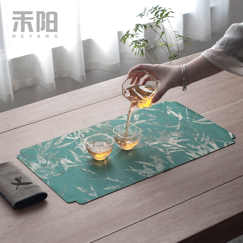 禾阳吸水茶巾茶台茶桌布抹布中式养壶巾功夫茶具配件大号高档茶布