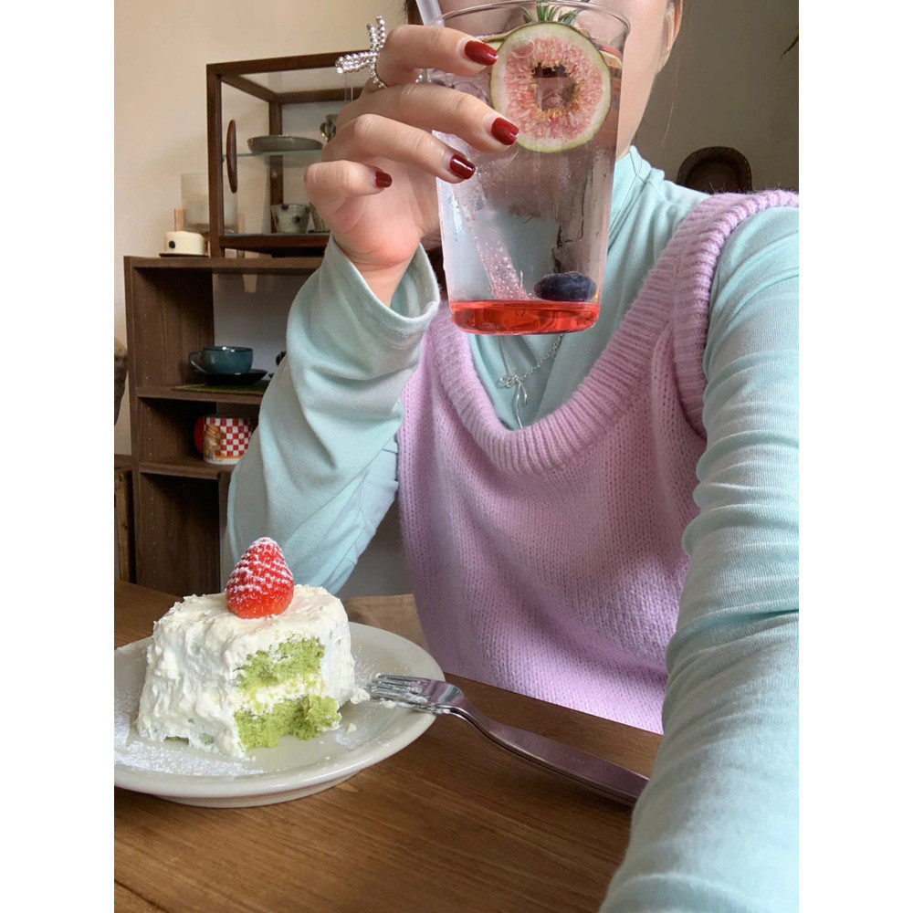 甜美衫马甲女早春韩版宽松外搭叠穿无袖坎肩短款