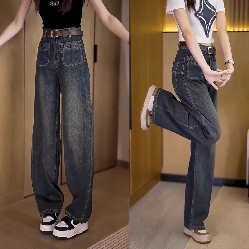 秋冬新款大码梨形身材直筒显瘦胖mm宽松拖地阔腿裤,女装/女士精品,大码裤装,淘宝优惠券,粉丝福利购,淘宝优惠卷
