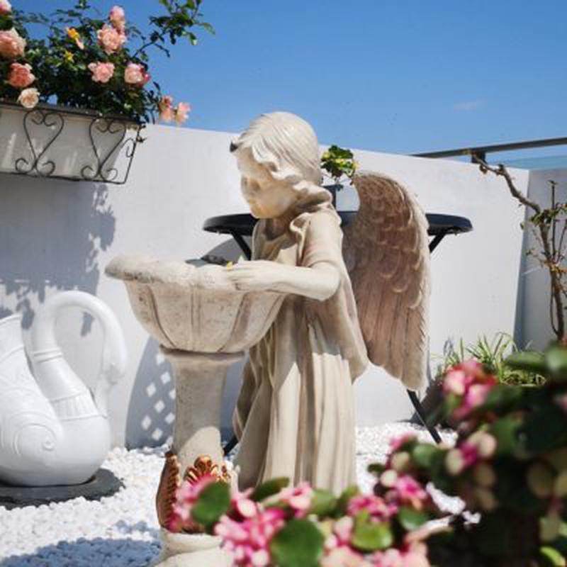 天使喂鸟器户外别墅庭院阳台装饰摆件造景美式花园布置鸟浴盆,家居饰品,户外/庭院摆件,淘宝优惠券,粉丝福利购,淘宝优惠卷