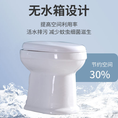 阳台加装电动粉碎静音马桶房车轮船地下室一体无水箱增压排污坐便