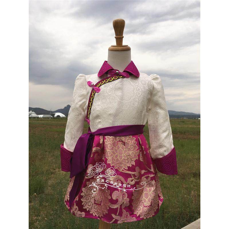 儿童蒙古族服装女孩蒙古袍舞台装蒙古族舞蹈饰春秋新品,童装/婴儿装/亲子装,儿童演出服,淘宝优惠券,粉丝福利购,淘宝优惠卷