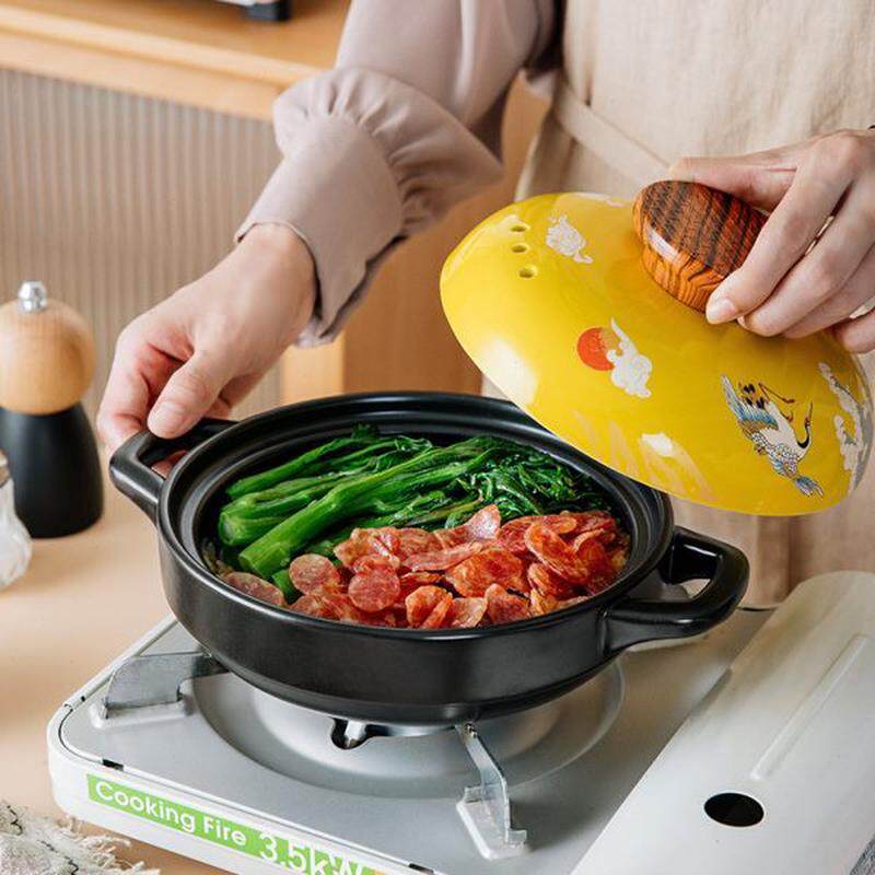 烧菜耐高温肉专用饭炖陶瓷焗干浅不锅煲裂煲仔燃气砂锅小号用锅