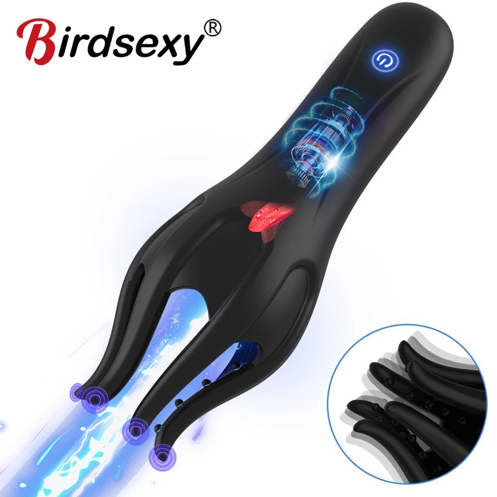 Penis Training Vibrator Male Masturbator Glans Stimulator Se